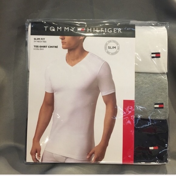 Tommy Hilfiger V Neck T Shirt, 3 Pack, Size Large - Picture 6 of 6